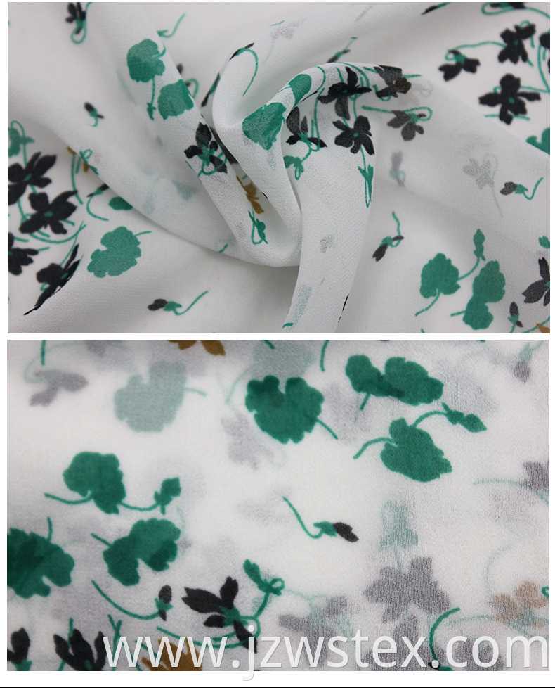 new products floral printed silk 100% polyester chiffon fabric